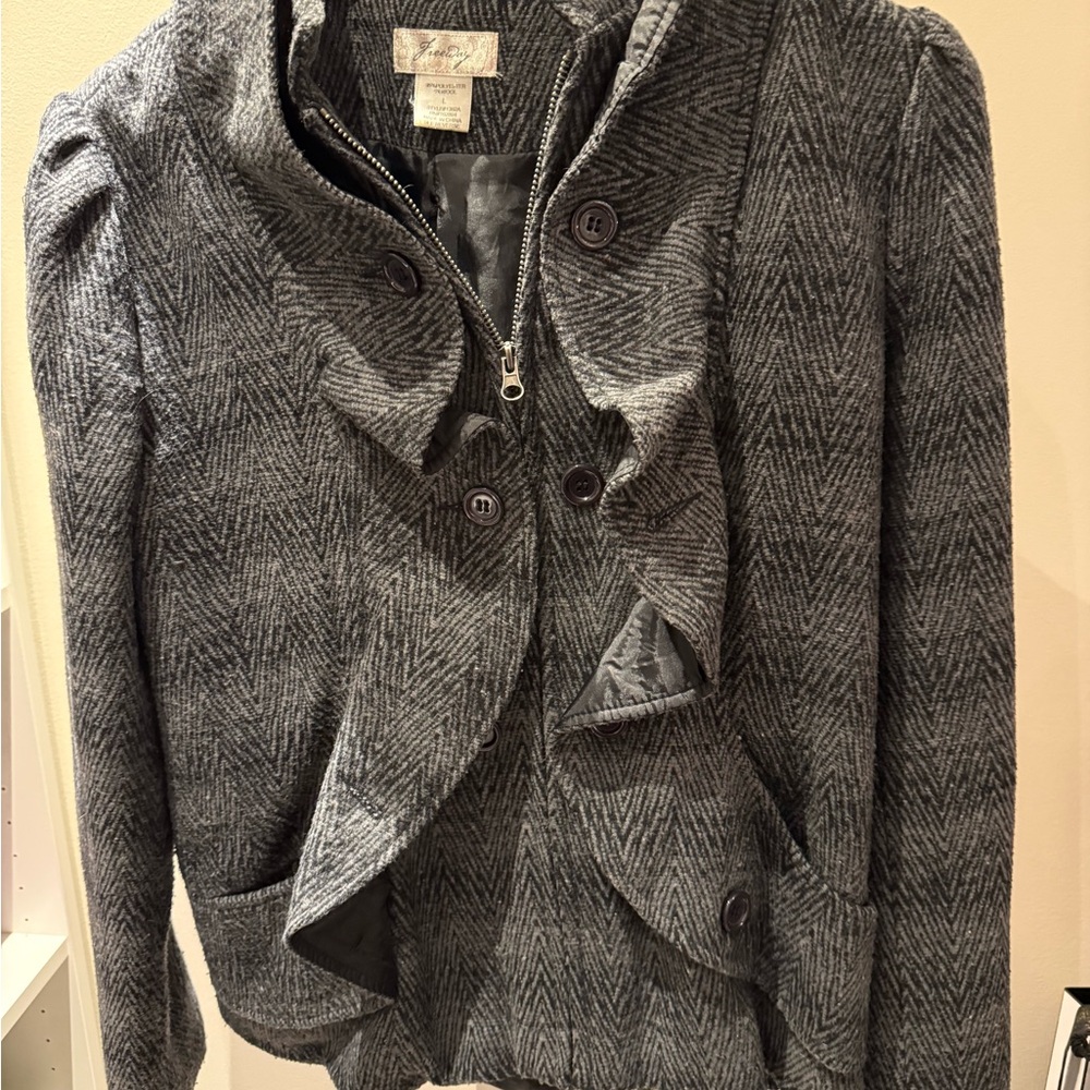 Freeway Charcoal Herringbone Blazer